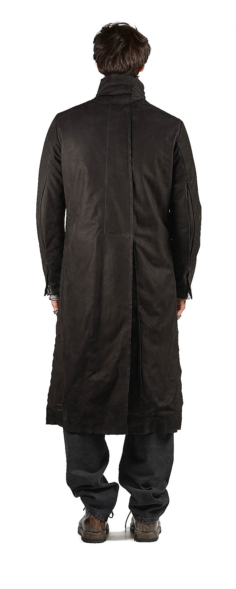 DANIELE BASTA LEATHER AND SILVER JACKET 